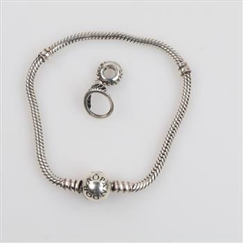 Pandora Sterling Silver Jewelry; 2 Pieces