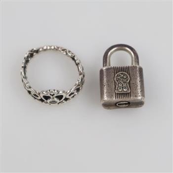 Pandora Sterling Silver Jewelry, 2 Pieces