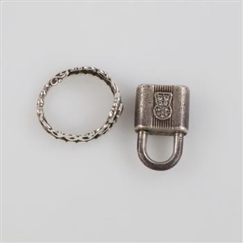 Pandora Sterling Silver Jewelry, 2 Pieces