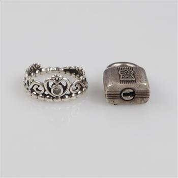 Pandora Sterling Silver Jewelry, 2 Pieces