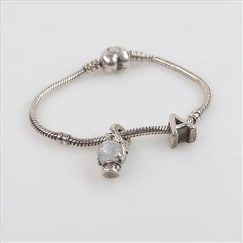 Pandora Sterling Silver Jewelry, 3 Pieces