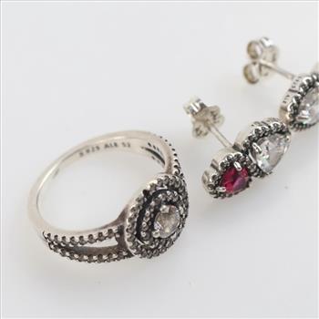 Pandora Sterling Silver Jewelry, 3 Pieces