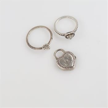 Pandora Sterling Silver Jewelry, 3 Pieces