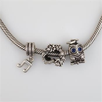 Pandora Sterling Silver Jewelry, 4 Pieces