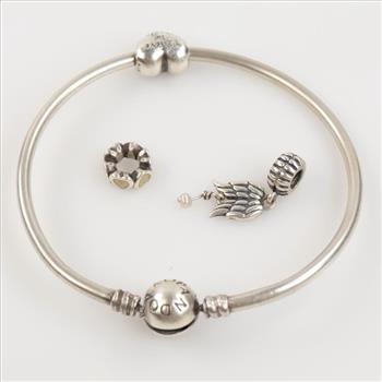 Pandora Sterling Silver Jewelry, 4 Pieces