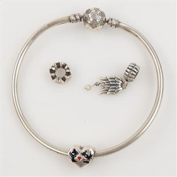 Pandora Sterling Silver Jewelry, 4 Pieces
