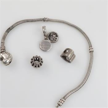 Pandora Sterling Silver Jewelry, 4 Pieces
