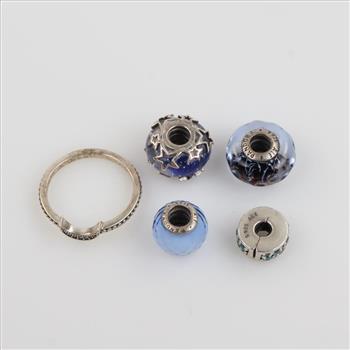 Pandora Sterling Silver Jewelry, 5 Pieces