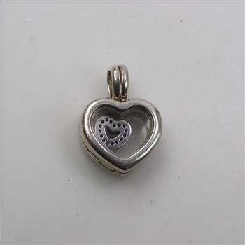 Pandora Sterling Silver Locket Floating Heart Charm