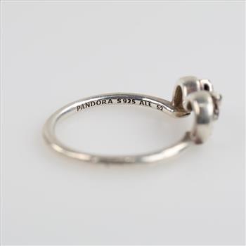 Pandora Sterling Silver Minnie Mouse Ears Silhouette Puzzle Ring