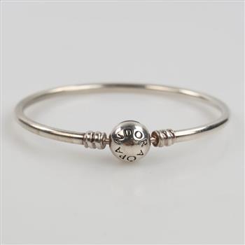 Pandora Sterling Silver Moments Bangle Bracelet