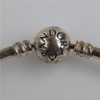 Pandora Sterling Silver Moments Charm Bangle Bracelet