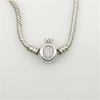 Pandora Sterling Silver Moments Crown Clasp Bracelet