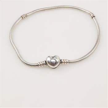 Pandora Sterling Silver Moments Heart Clasp Bracelet