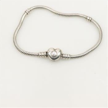 Pandora Sterling Silver Moments Heart Clasp Bracelet