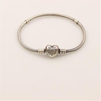 Pandora Sterling Silver Moments Heart Clasp Bracelet