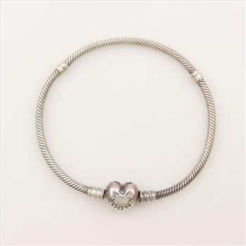 Pandora Sterling Silver Moments Heart Clasp Bracelet