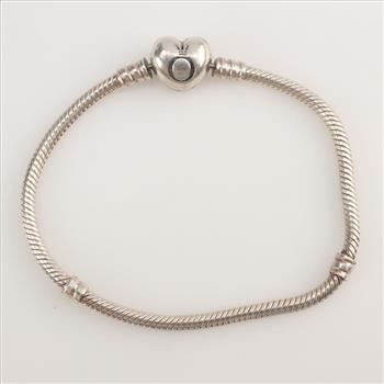 Pandora Sterling Silver Moments Heart Clasp Bracelet