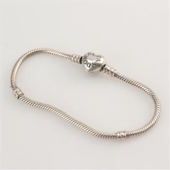 Pandora Sterling Silver Moments Heart Clasp Bracelet
