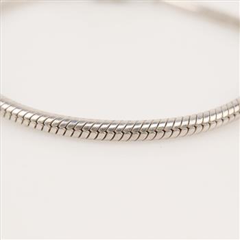 Pandora Sterling Silver Moments Heart Clasp Snake Chain Bracelet