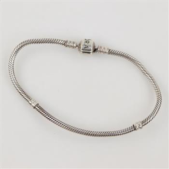 Pandora Sterling Silver Moments Snake Chain Bracelet