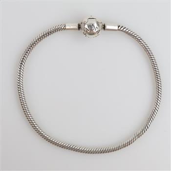 Pandora Sterling Silver Moments Snake Chain Bracelet