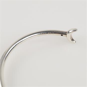 Pandora Sterling Silver Moon & Stars Open Bangle Bracelet