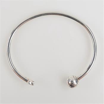 Pandora Sterling Silver Moon & Stars Open Bangle Bracelet