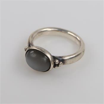 Pandora Sterling Silver Moonstone Oval Ring