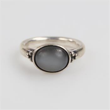 Pandora Sterling Silver Moonstone Oval Ring