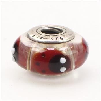 Pandora Sterling Silver Murano Lady Bug Charm