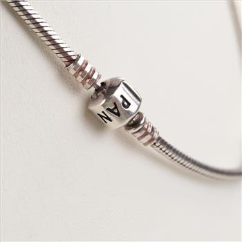 Pandora Sterling Silver Necklace With Charm, 2 Pieces
