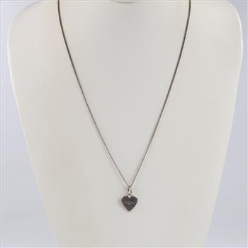 Pandora Sterling Silver Necklace With Charm, 2 Pieces