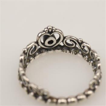 Pandora Sterling Silver Princess Tiara Crown Ring