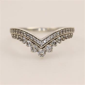 Pandora Sterling Silver Princess Wishbone Ring | Property Room