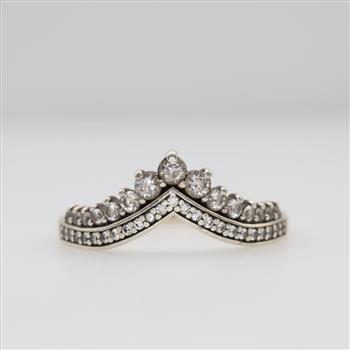 Pandora Sterling Silver Princess Wishbone Ring | Property Room