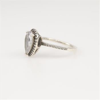 Pandora Sterling Silver Radiant Teardrop Ring