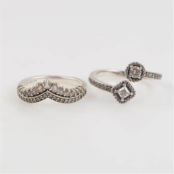 Pandora Sterling Silver Rings, 2 Pieces