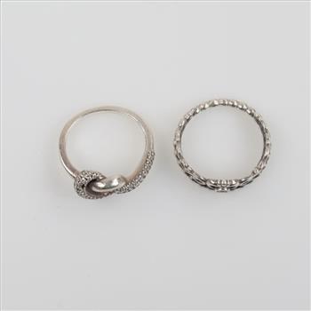 Pandora Sterling Silver Rings, 2 Pieces