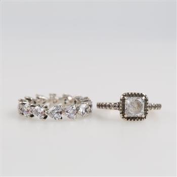 Pandora Sterling Silver Rings, 2 Pieces