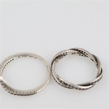 Pandora Sterling Silver Rings, 2 Pieces