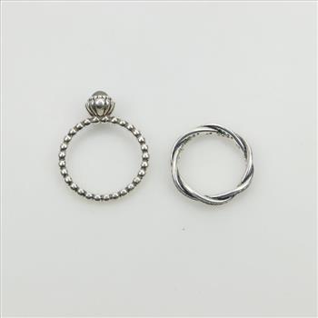 Pandora Sterling Silver Rings, 2 Pieces