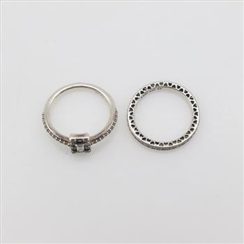 Pandora Sterling Silver Rings, 2 Pieces