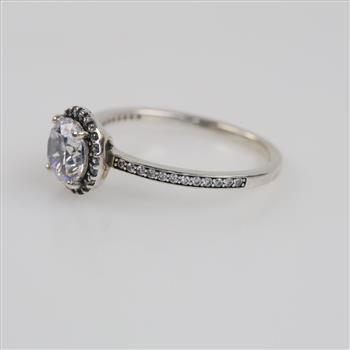 Pandora Sterling Silver Round Sparkle Ring