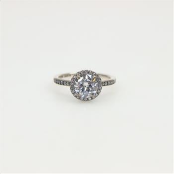 Pandora Sterling Silver Round Sparkling Halo Ring