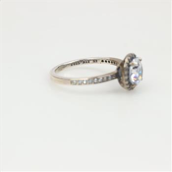 Pandora Sterling Silver Round Sparkling Halo Ring