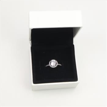 Pandora Sterling Silver Round Sparkling Halo Ring