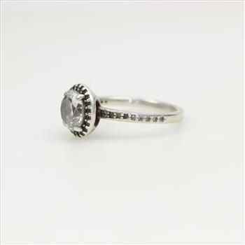 Pandora Sterling Silver Round Sparkling Halo Ring