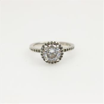 Pandora Sterling Silver Round Sparkling Halo Ring