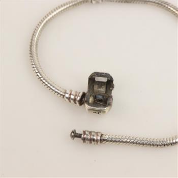 Pandora Sterling Silver Snake Chain Charm Bracelet